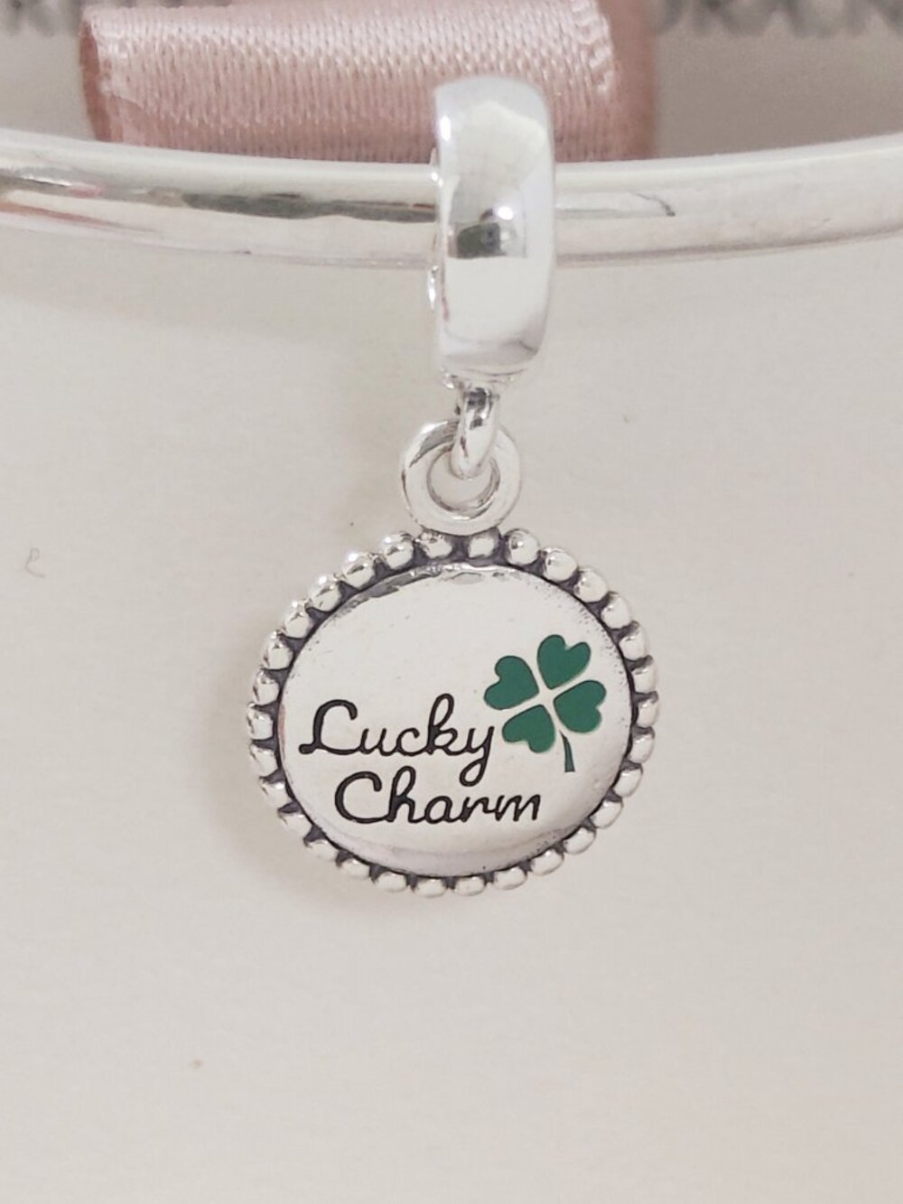 Pandora Ireland Four-leaf Clover Lucky Exclusive Dangle Charm S925 Silver